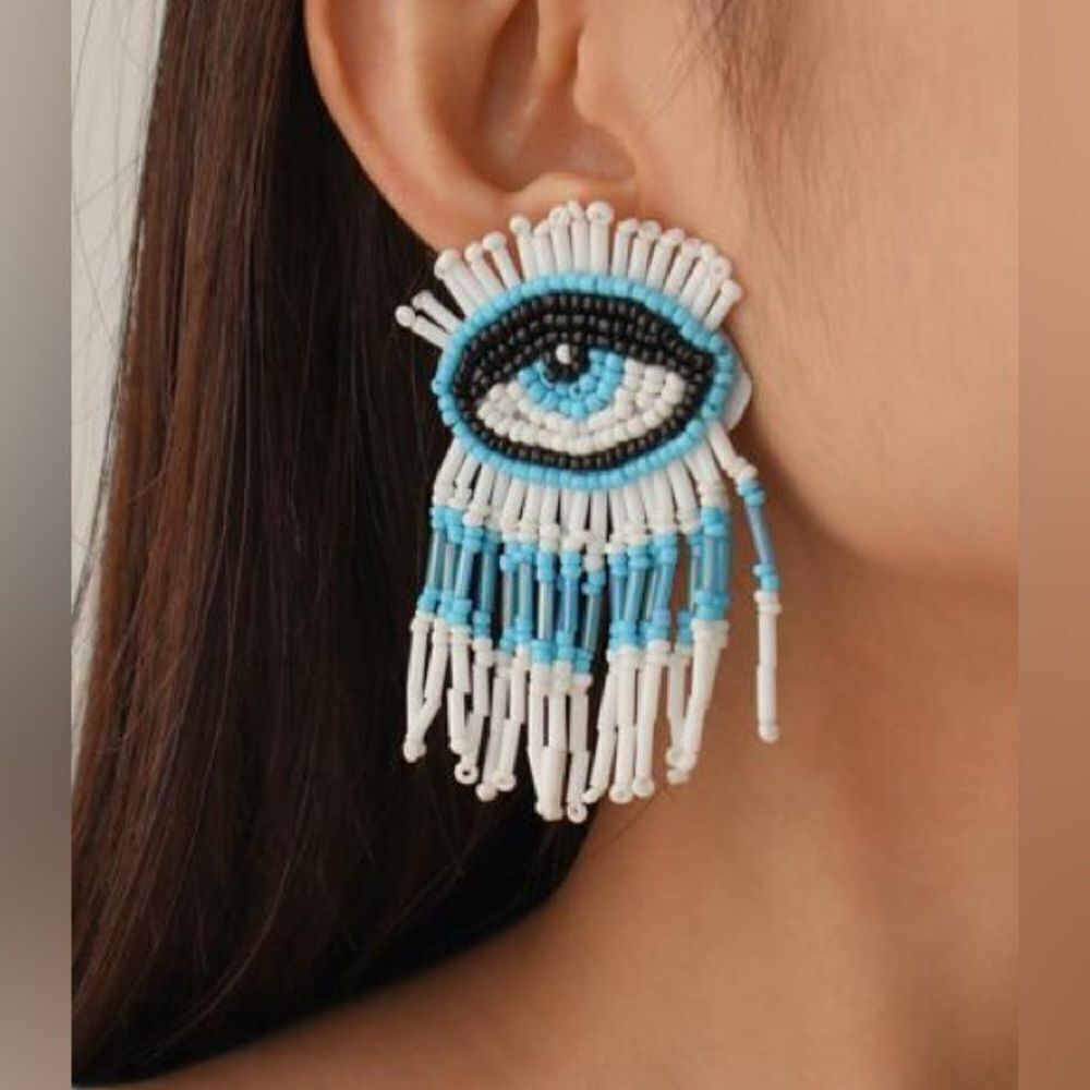 Boho evil eye earrings M708